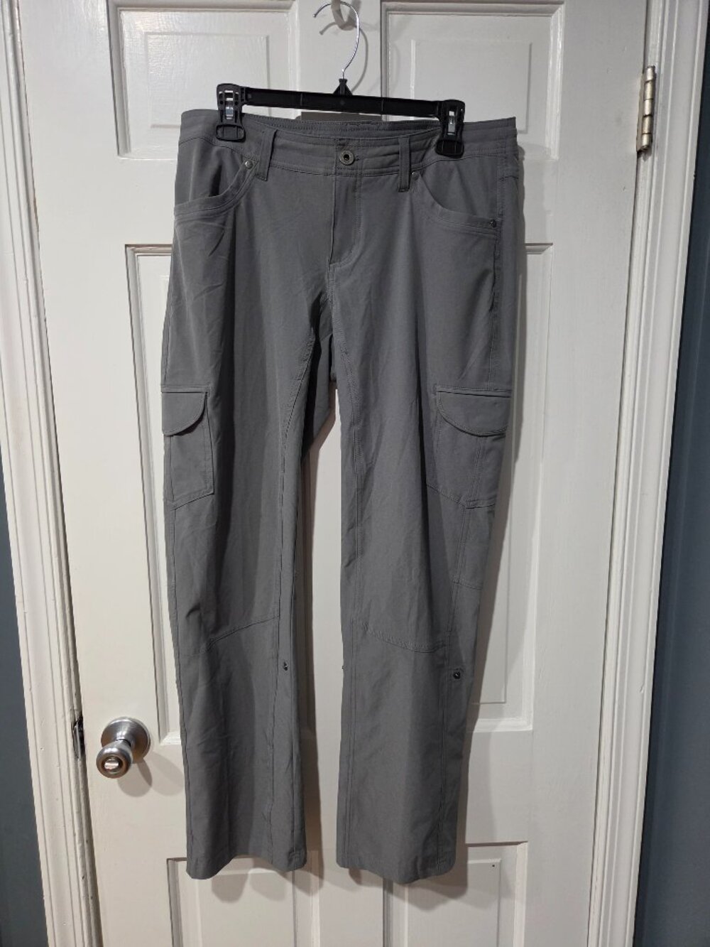 KÜHL Freeflex Roll-Up Hiking Pants Gray Cargo Capri Size 10 Short